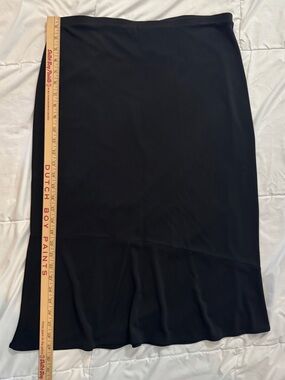 Banana Republic Black Knit Midi Skirt with Flounce Hem